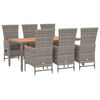 vidaXL Garden Dining Set Grey
