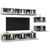 vidaXL TV Cabinet Set of 8 Concrete Grey Engineered wood Standard