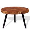 vidaXL Coffee Table Brown and black Solid Acacia wood and iron Medium