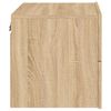 vidaXL Wall-mounted Bedside Cabinet Sonoma oak Engineered wood Medium