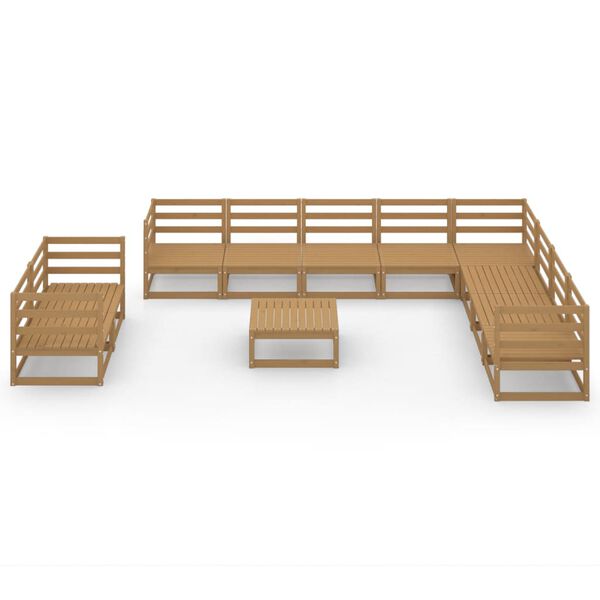 vidaXL Garden Lounge Set Honey brown Solid pinewood Large Modular