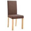 vidaXL Dining Chair Set of 2 Brown Fabric Standard Durable