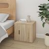 vidaXL Bedside Cabinet Sonoma Oak Engineered wood Bedside Cabinet