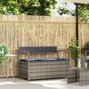 vidaXL Garden Storage Bench Grey and Navy Blue