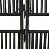 vidaXL Room Divider 6 Panels Black Poly Rattan