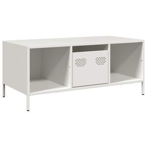 vidaXL Coffee Table White Cold-rolled steel 40.0x19.7x17.1 in