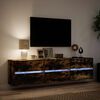 vidaXL TV Wall Cabinet Smoked oak Engineered wood Large TV Wall Cabinet