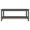 vidaXL Coffee Table Grey Solid pinewood 43.3 x 21.7 x 17.7 in