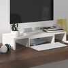 vidaXL Monitor Stand White Solid Pine Wood Adjustable Length-Adjustable