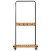 vidaXL Clothes Rack Mango Wood Brown and Black Solid Mango Wood, Iron