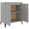 vidaXL Sideboard Grey Sonoma Engineered wood, Metal Medium Sideboard