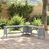 vidaXL Garden Bench Grey Solid Acacia wood Medium Garden Bench Rustic