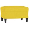 vidaXL 3-seater Sofa With Footstool Light Yellow