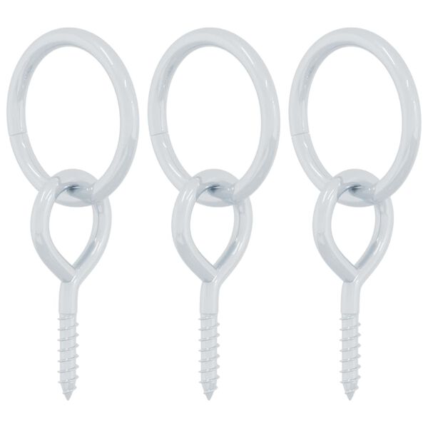 vidaXL Hitching Ring Silver Steel Standard Durable Hitching Ring