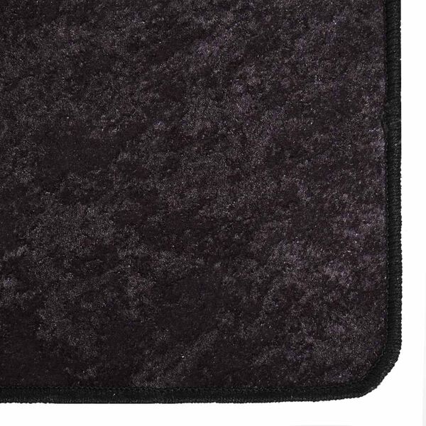 vidaXL Rug Anthracite Velvet, PVC 31.5 x 59.1 in Non-slip Rug