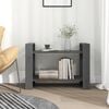 vidaXL Book Cabinet Grey Solid Pine Wood Medium Book Cabinet