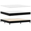 vidaXL LED Box Spring Bed with Mattress Black 78.74 x 78.74 in Velvet