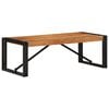 vidaXL Coffee Table Natural wood color Solid acacia wood, powder-coated iron