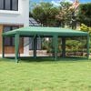 vidaXL Party Tent Green HDPE (high-density polyethylene) with coating