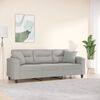 vidaXL 3-seater Sofa Light gray