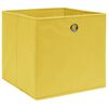 vidaXL Storage Box Set of 10 Yellow Non-woven fabric