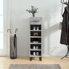 vidaXL Shoe Cabinet Concrete grey Engineered wood, iron Medium