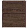 vidaXL TV Wall Cabinet Brown Oak Engineered Wood Compact TV Wall Cabinet