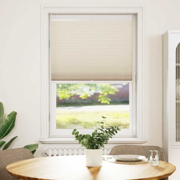 vidaXL Plisse Blind 27.6"x59.1" Creme