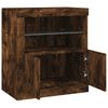 vidaXL Sideboard with LED Lights Smoked Oak 23.8"x14.6"x26.4"