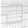 vidaXL Rabbit Cage Silver Galvanized iron 3 Panels Durable Rabbit Cage