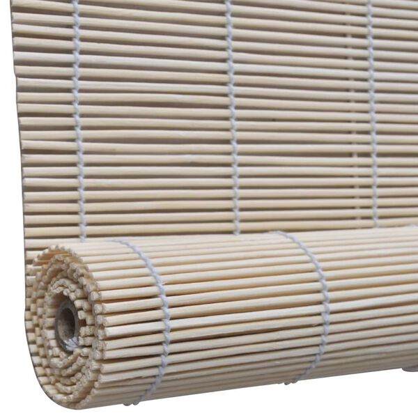 vidaXL Natural Bamboo Roller Blinds 2 pcs 47.2"x63"