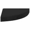 vidaXL Corner Shelf Black Honeycomb MDF, metal Small Wall mounting