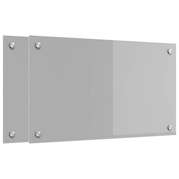 vidaXL Kitchen Backsplash 2 pcs Light Grey 27.56 x 15.75 in