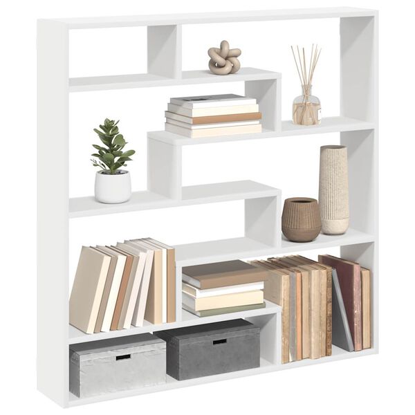 vidaXL Wall Cube Shelf White Engineered wood Large Wall Cube Shelf