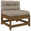 vidaXL Garden Lounge Set Honey brown Pine wood, Oxford fabric, Plywood