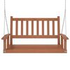 vidaXL Garden Swing Bench Brown Solid fir wood 2-seater