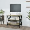 vidaXL TV Cabinet Sonoma Oak Engineered Wood, Iron Medium TV Cabinet