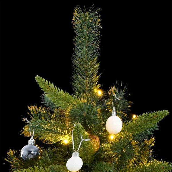 vidaXL Artificial Hinged Christmas Tree Green PVC Large Foldable