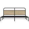 vidaXL Bed Frame Sonoma Oak Steel Double Bed Frame Rectangular