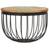 vidaXL Coffee Table Multicolor Solid reclaimed wood, steel Small