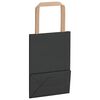 vidaXL Paper Bags 250 pcs with Handles Black 15x8x21 cm