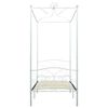 vidaXL Bed Frame White Metal frame, Plywood slats 39.4 x 78.7 in Tough