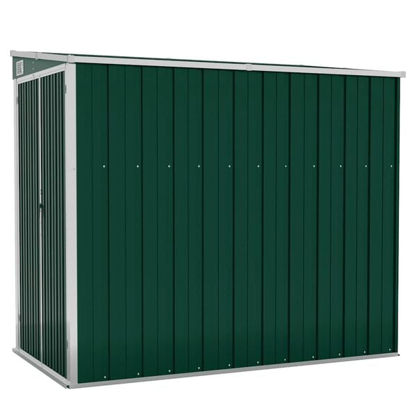 vidaXL Garden Shed Green Galvanized Steel 46.5 x 76.4 x 70.1 in