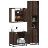 vidaXL Bathroom Furniture Set Brown oak Engineered wood, metal, glass