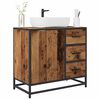 vidaXL Bathroom Cabinet with Drawer Old Wood 25.59 x 12.99 x 23.62 in