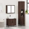vidaXL Bathroom Furniture Set Brown oak Engineered wood, metal, glass