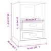 vidaXL Bedside Cabinet Set of 2 Gray Sonoma Engineered wood
