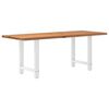 vidaXL Dining Table Light brown and white