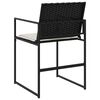 vidaXL Garden Chair Set of 4 Black, Cream White