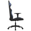 vidaXL Gaming Chair Black and Blue Fabric